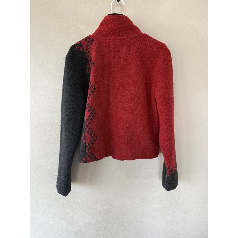 Vtg County Clothing Co Toggle Colorback Button Up Jacket Red Black Gray L Large - Picture 4 of 4